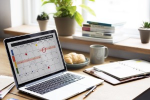 setting up a schedule for online training